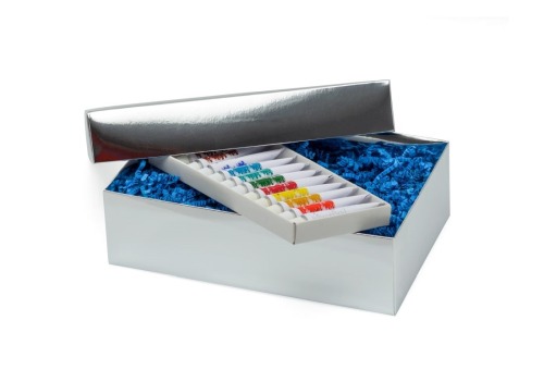 Pudełko Laminowane 255x160x75mm Srebrne