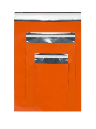Woreczki Metalizowane 230x325+50mm Pomarańczowe