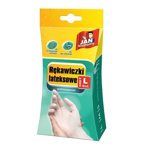 Rękawiczki Lateksowe "L" 10szt. Jan Niezbędny