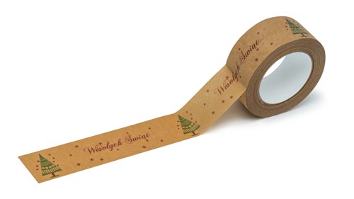 Taśma Świąteczna Papierowa Wesołych Świąt 48mm/54m