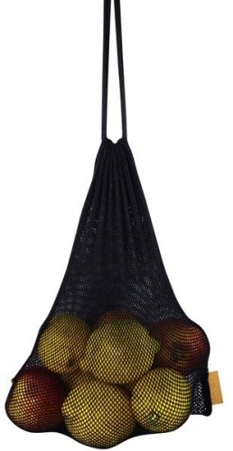 Worek z siatki 25x30 czarny 58g/m²