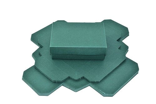 Zestaw pudełek ozdobnych S 140x100x47mm Zielone, 10 sztuk