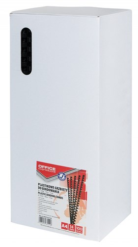 Grzbiety czarne do bindowania, średnica 14mm, 100 sztuk