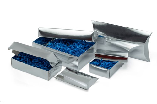 Pudełko Laminowane 140x100x47mm Srebrne A6