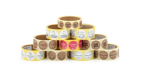 Naklejki okrągłe Kraft Fi25mm Thank You 2 - 200szt