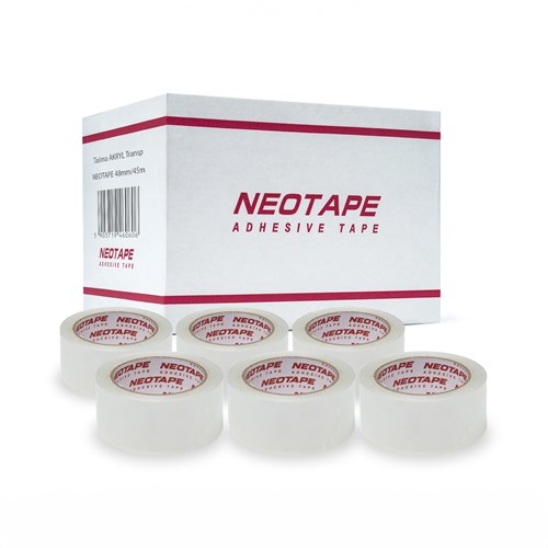 Taśma NEOTAPE AKRYL Transparentna 48mm/45m, KARTON 72 sztuki