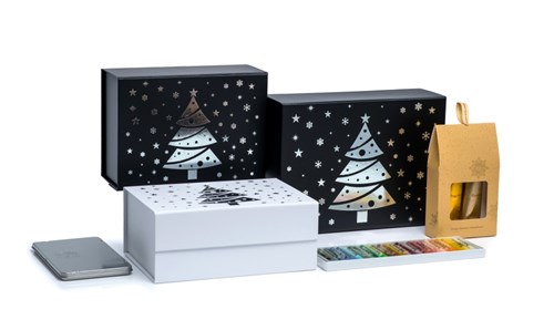 Pudełko Magnetyczne Świąteczne Czarny 235x170x100mm (zew) Na Prezent