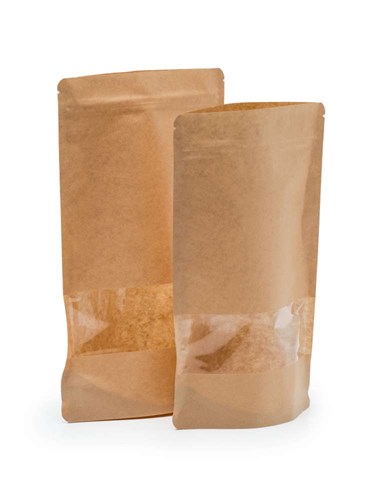 Doypack LIGHT KRAFT 1000ml Małe Okno - 25 szt.