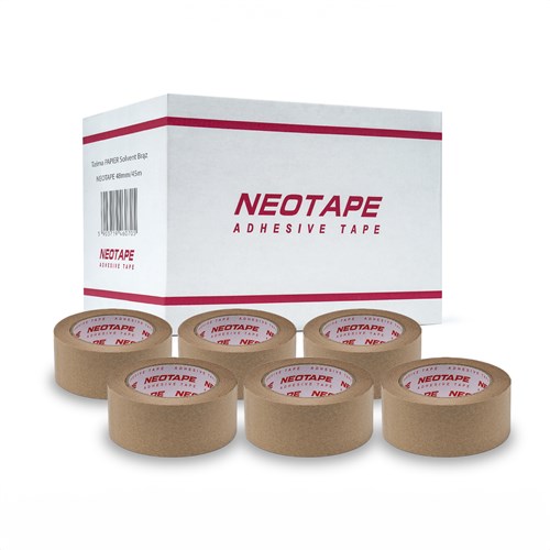 Taśma PAPIEROWA NEOTAPE Solvent Brąz 48mm/45m, ZGRZEWKA 6szt