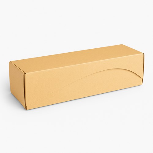 Karbowane pudełko na wino 340x90x90mm z tektury ozdobnej