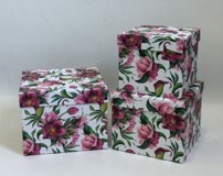 Zestaw pudełek flowerbox KWADRAT KWIATY (3 szt.)