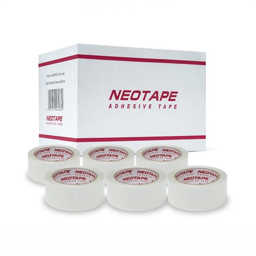 Taśma AKRYL Transparentna NEOTAPE 48mm/90m, ZGRZEWKA 6 sztuk