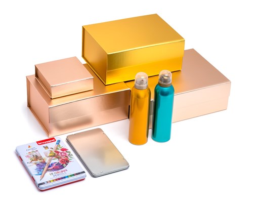 Pudełko Magnetyczne Różowe Złoto 235x170x100mm (zew) A5 Prezentowe