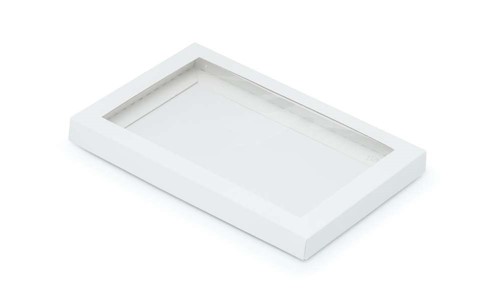 Pudełko ozdobne białe 220x150x20mm z oknem