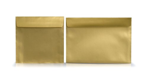 Koperty samoklejące ozdobne C5 Matowe złote 120gsm 50 sztuk