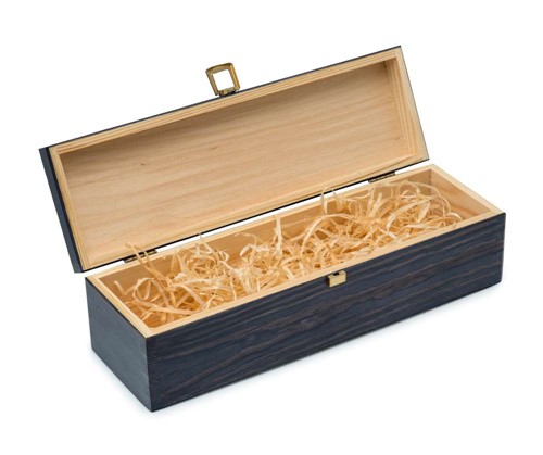 Drewniane pudełko na wino K-981 EX Niebieskie