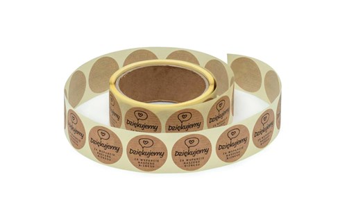 Naklejki Kraft Fi35mm "Dziękujemy za wsparcie..."