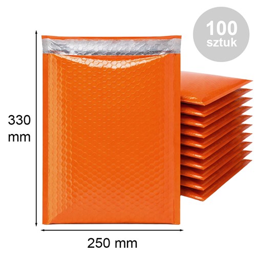 Koperty bąbelkowe pomarańczowe G17 100szt