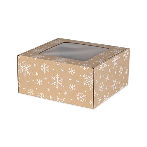 Pudełko świąteczne 200x200x100mm EKO Śnieżki F427