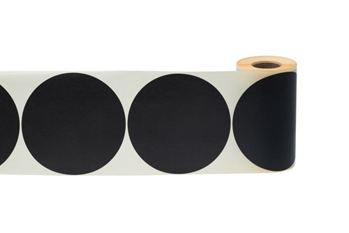 Naklejki okrągłe Fi 150mm 250szt Czarne