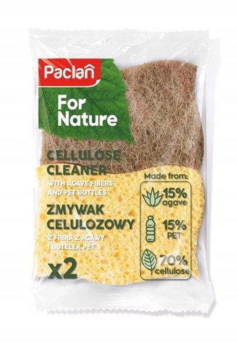  Paclan ECO – zmywak z włókien agawy i celulozy, biodegradowalny, 2 sztuki