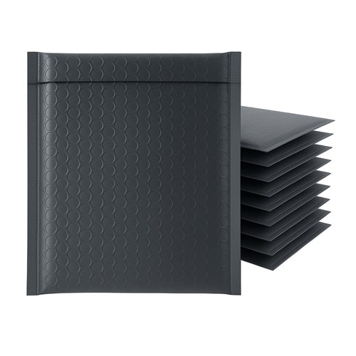 Koperta Bąbelkowa Metaliczna CD 165x165mm Grafitowa 100 sztuk  Premium