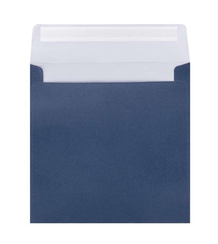 Koperty K4 kwadratowe Perłowe Granatowe 120gsm 50szt