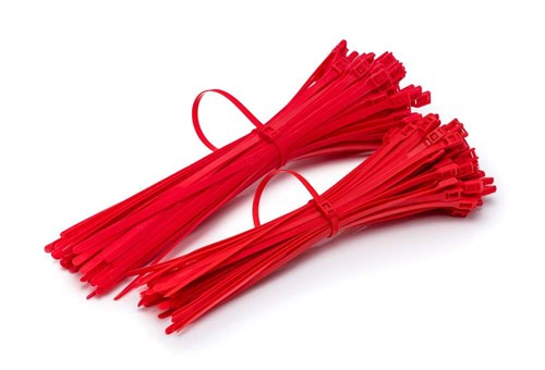 Opaska Zaciskowa bezpieczna 400/8mm Czerwona