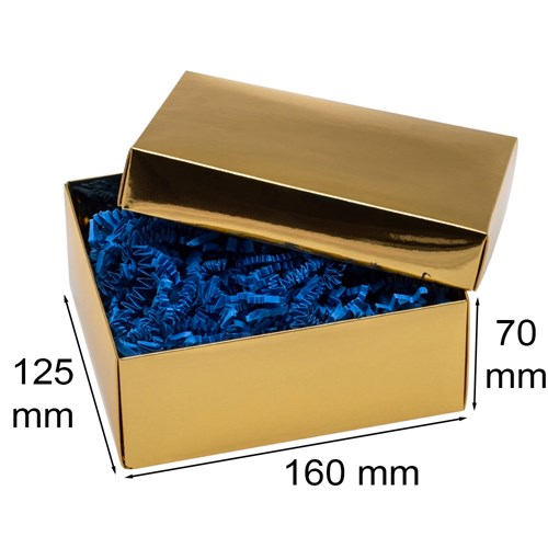 Pudełko laminowane 160x125x70mm złote A6