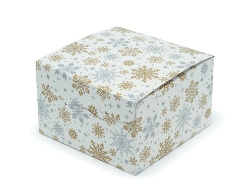 Pudełko świąteczne składane XL 250x250x150mm K-8082 SN białe