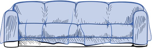 Folia ochronna na kanapę 4-os 335,3x137,2cm / 50um