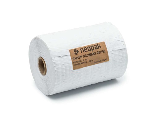 Papier nacinany kraft biały 20cm/100m