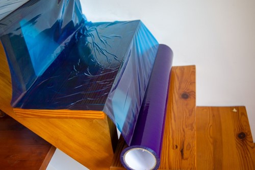 Folia ochronna do podłóg niebieska 60cm/50m