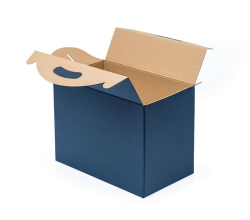 Pudełko z uchwytem 300x180x220mm granatowe F217