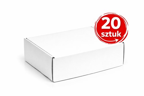 Biały karton wykrojnikowy 330x250x100 mm 20 sztuk