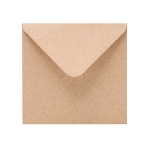Kwadratowe koperty K4 Recyklingowo-Brązowe 120g/m² 50 sztuk