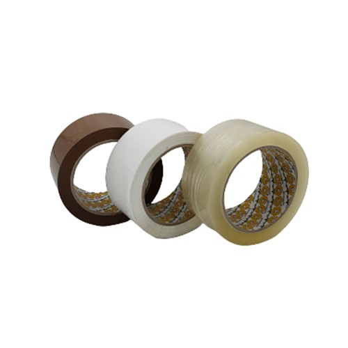 Taśma AKRYL brąz cicha 50mm/90m STOKROTKA