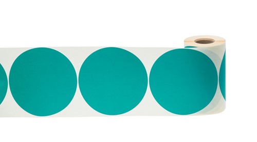 Naklejki okrągłe Fi25mm 500szt Zielone