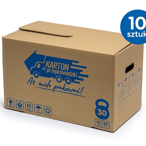 pudełko przeprowadzkowe, karton EB580, pudełko 5-warstwowe, karton transportowy, pakiet 10 sztuk