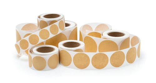 Naklejki okrągłe EKO - JASNY - KRAFT Fi40mm 250szt