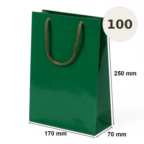 torba laminowana zielona 170x70x250 mm 100 sztuk