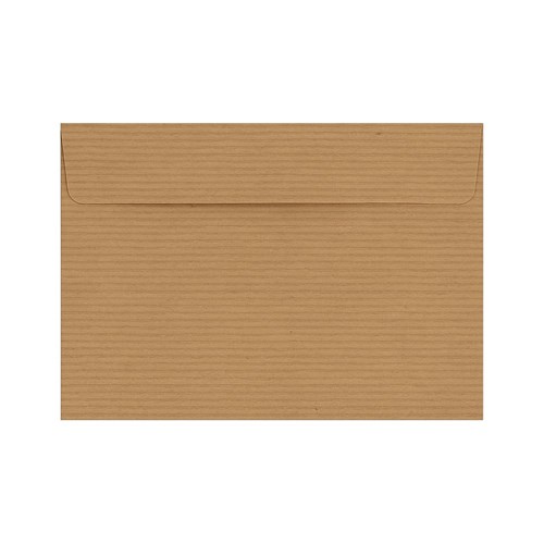 Koperty Ozdobne B6 Kraft Prążek 120g 50 sztuk - Ekologiczne Koperty