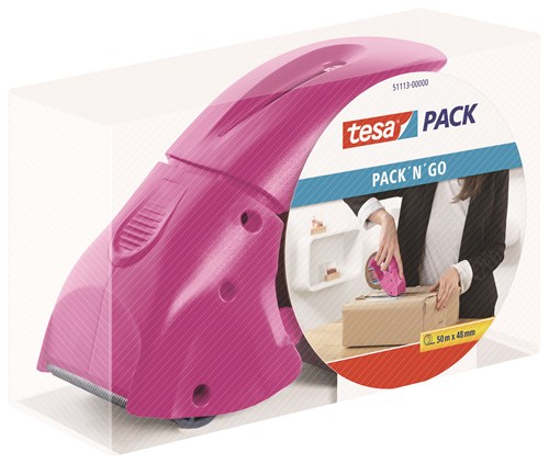 Dyspenser do taśm pakowych PACK 'N 'GO RÓŻOWY