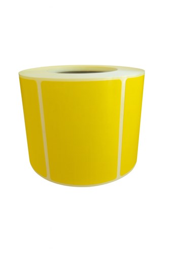 Żółte etykiety termiczne 60x40 mm – 500 sztuk 