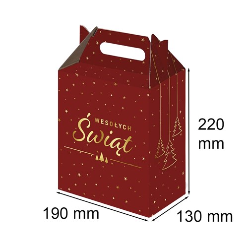 Świąteczne pudełko F217 190x130x220mm PS061 A-17