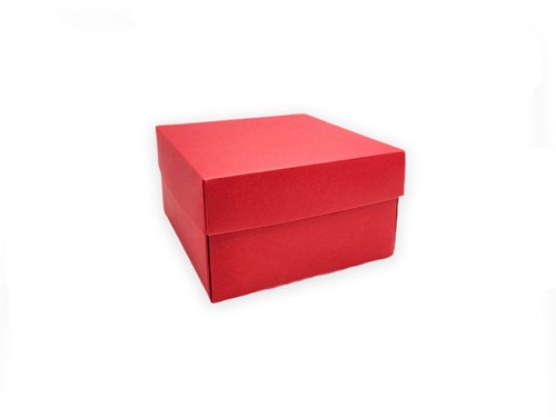 Pudełko ozdobne kwadratowe 120x120x70mm Czerwone