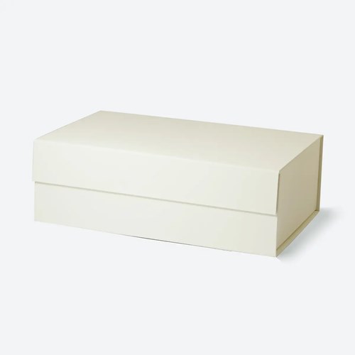 Eleganckie pudełko magnetyczne w kolorze kości słoniowej 305×203×102 mm