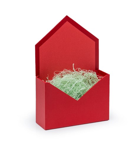 Pudełko Flowerbox Koperta - Czerwone