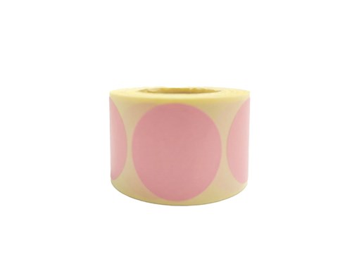 Naklejki okrągłe Fi20mm 500szt. Jasne Różowe