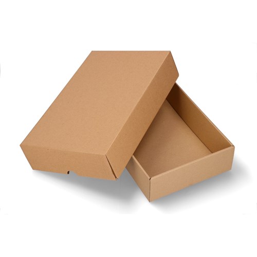 Pudełko wykrojnikowe 350x200x100 mm karton brązowy z wieczkiem